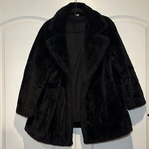 Women's Black Faux Fur Coat